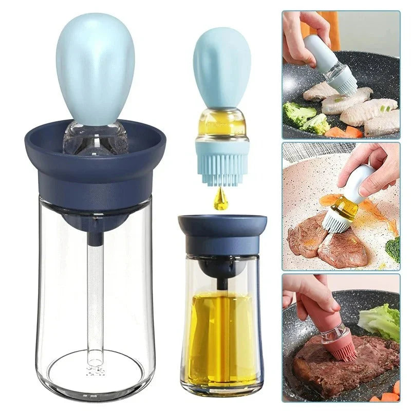 Oil Dispenser with Silicone Brush – Precise Dispensing for Cooking and Grilling