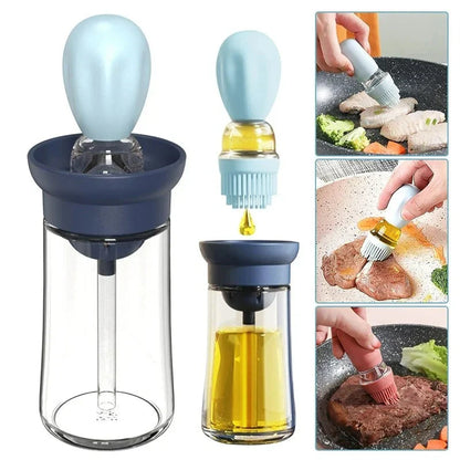 Oil Dispenser with Silicone Brush – Precise Dispensing for Cooking and Grilling