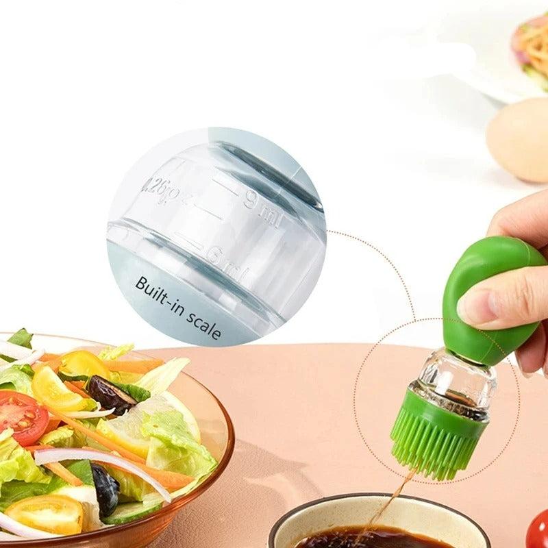 Oil Dispenser with Silicone Brush – Precise Dispensing for Cooking and Grilling