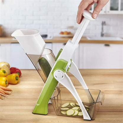 Multifunctional Vegetable Slicer – Adjustable Mandoline Slicer with Collection Container