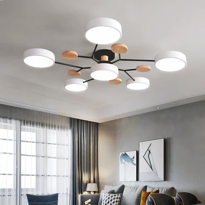 LED Ceiling Lamp in Natural Branch Style
