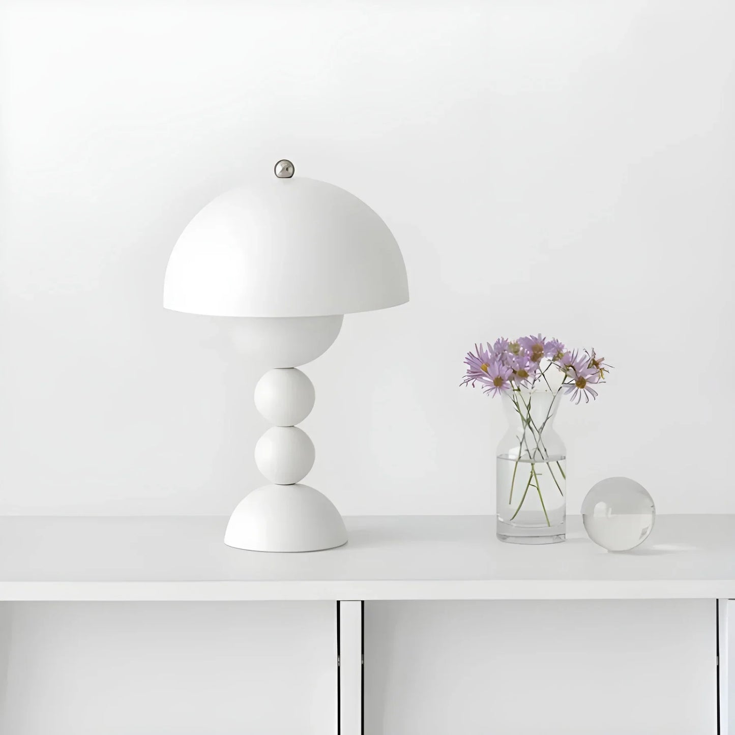 Scandinavian Table Lamp with Gold Accents – Modern Design Lamp for Living Room, Bedroom & Office