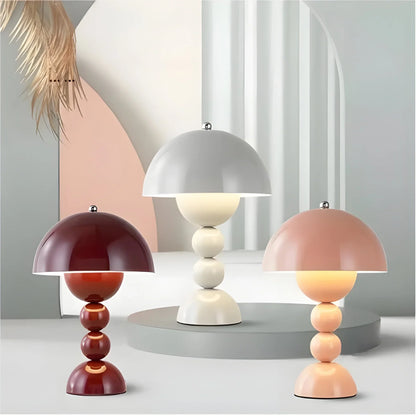 Scandinavian Table Lamp with Gold Accents – Modern Design Lamp for Living Room, Bedroom & Office