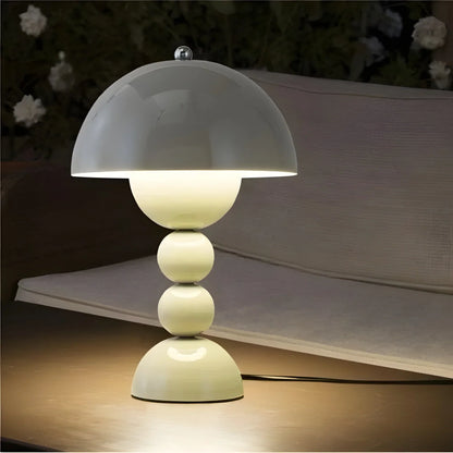 Scandinavian Table Lamp with Gold Accents – Modern Design Lamp for Living Room, Bedroom & Office