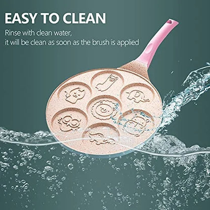 Kids Breakfast Pan with Fun Shapes for Creative Fried Eggs and Pancakes