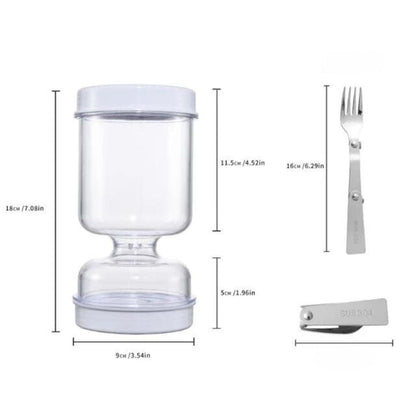 Fresh-Keeping Glass Container with Strainer and Water Circulation