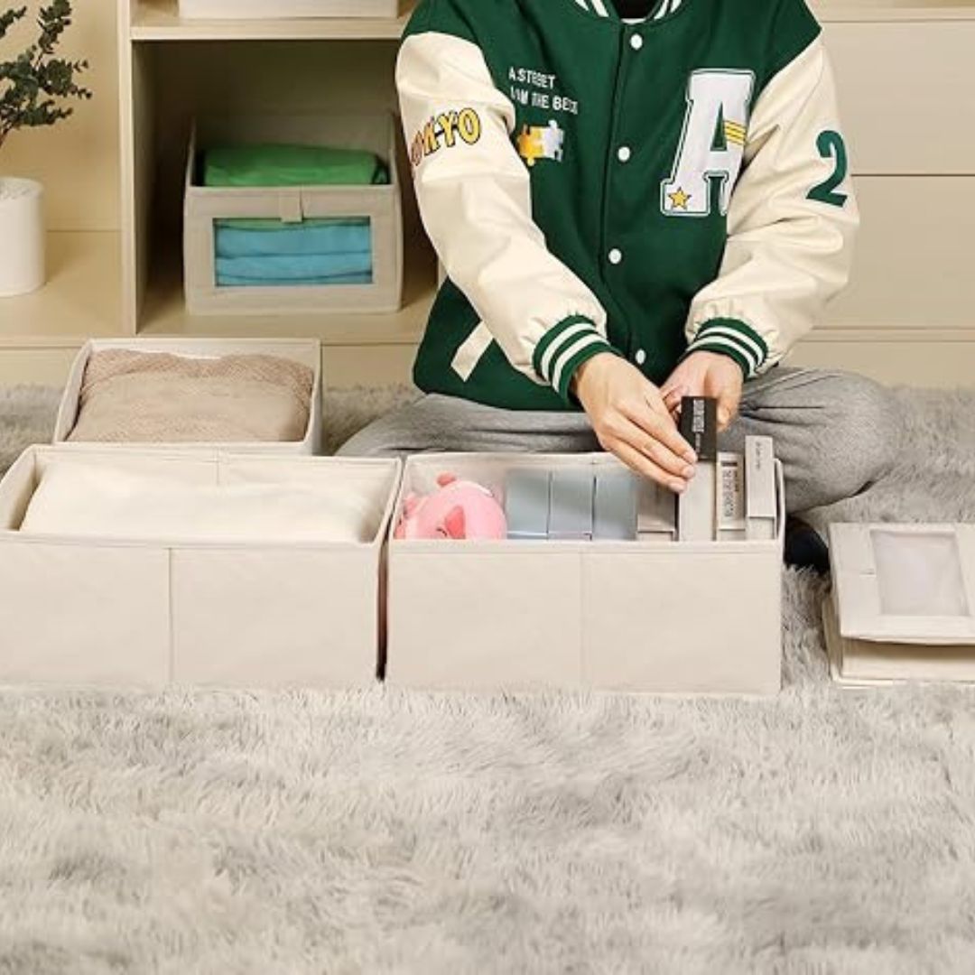 Space-Saving Foldable Storage Box for Closet Organization