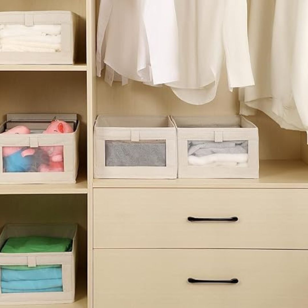 Space-Saving Foldable Storage Box for Closet Organization