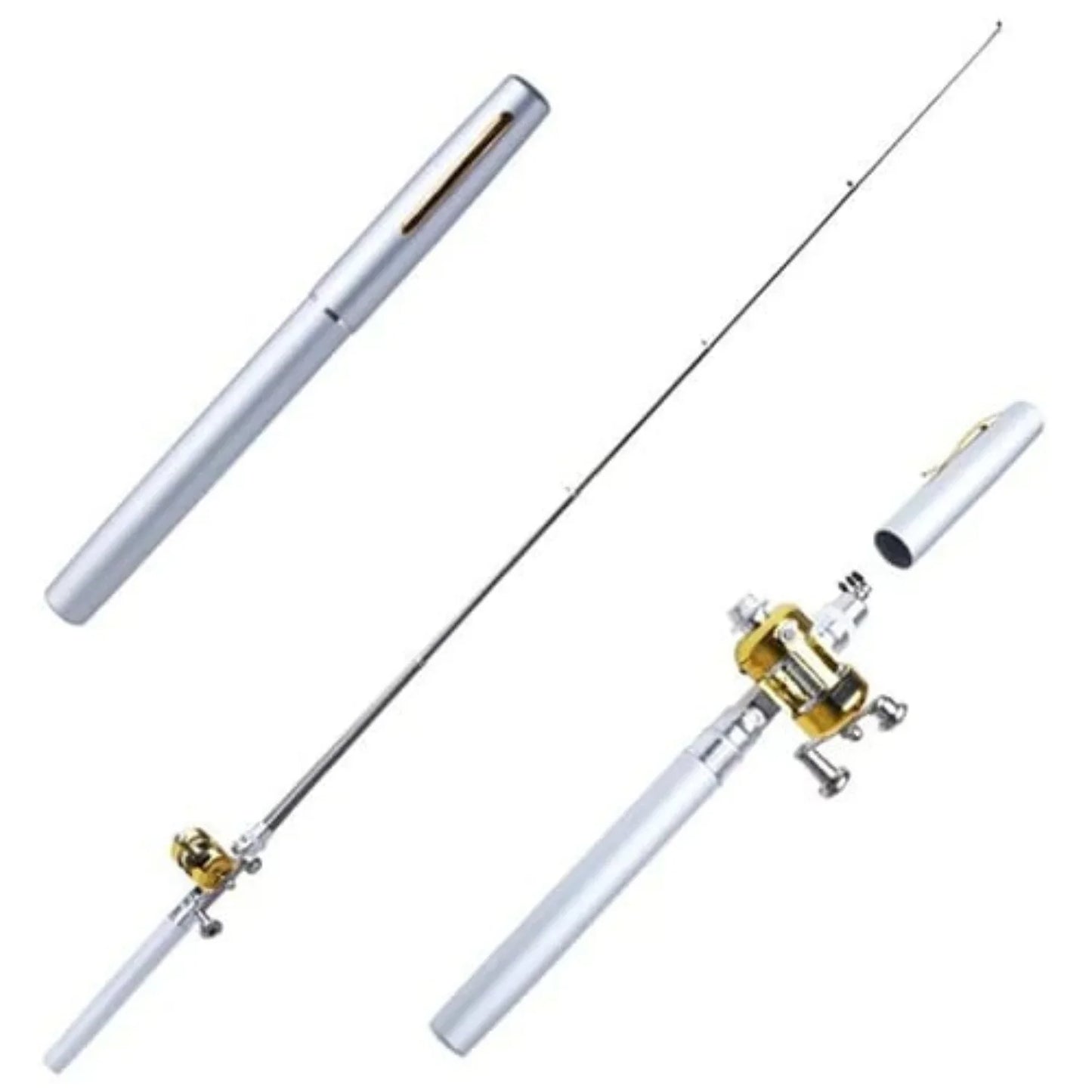 Small Fishing Set with Telescopic Rod – Foldable Fishing Rod for On the Go