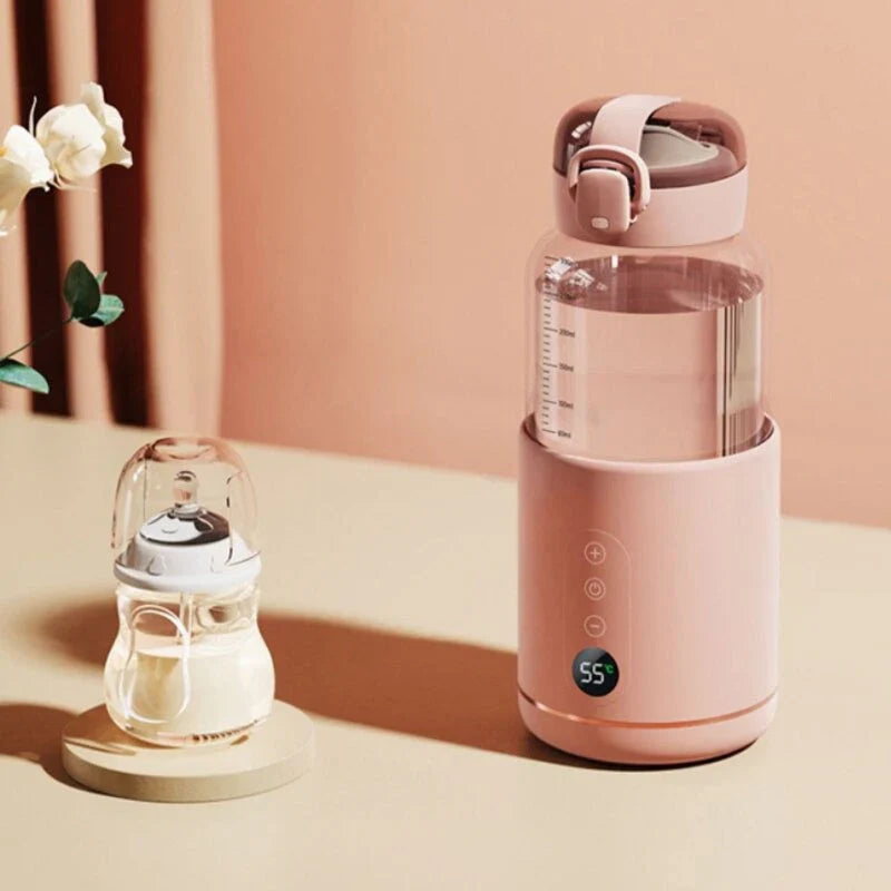 Portable Bottle Warmer with Temperature Display – Compact, Rechargeable Solution for On-the-Go Use