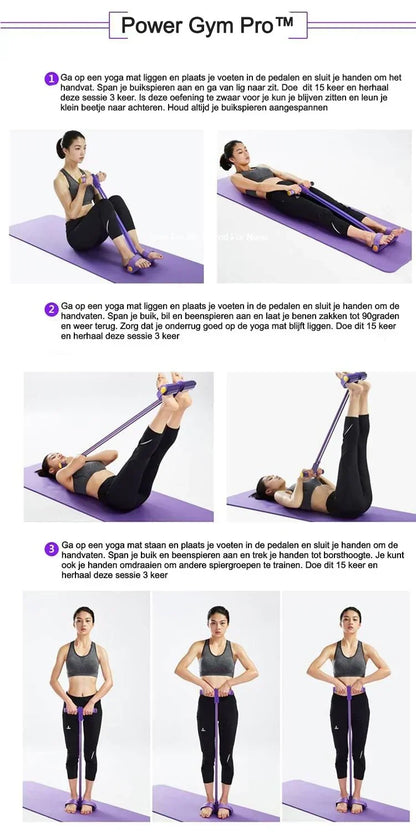 Resistance Band with Foot Pedals – Full-Body Training at Home