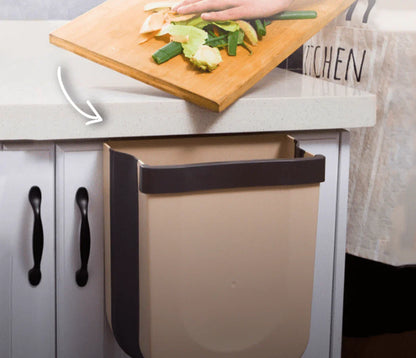 Foldable Wall-Mounted Trash Bin – Compact Kitchen Waste Bin