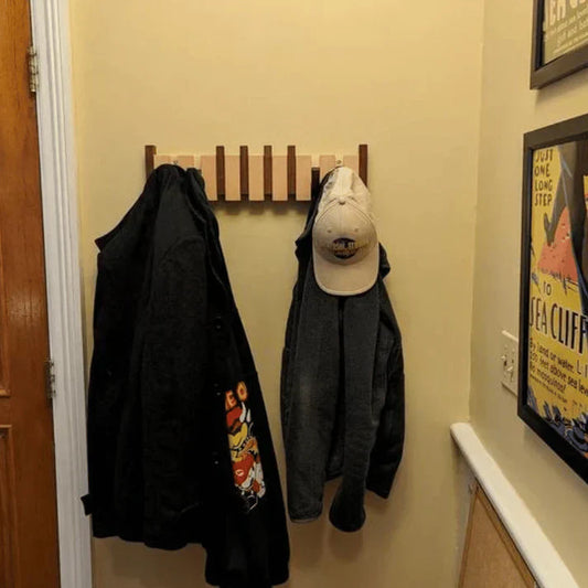 Decorative Wooden Piano Hook Rack for Clothes and Accessories