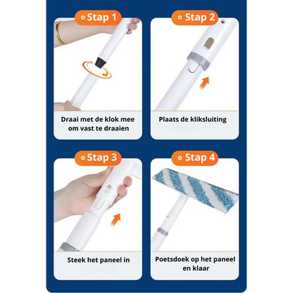 3-in-1 Window Squeegee with Spray and Wiping Function – Practical Glass Cleaner for Streak-Free Windows