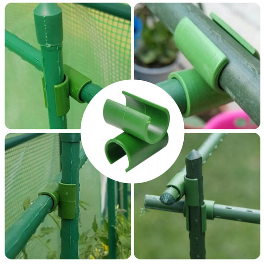 Plant Support Clip for Fences – Practical Holder for Poles and Nets for Plant Support