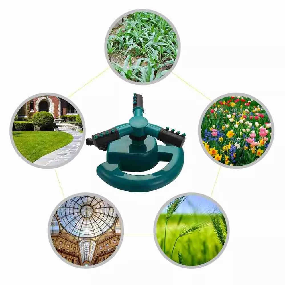 Adjustable Garden Sprinkler – 360° Rotating Spray System for Efficient Lawn Watering