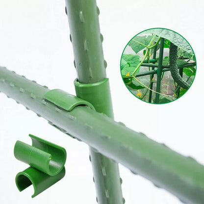 Plant Support Clip for Fences – Practical Holder for Poles and Nets for Plant Support