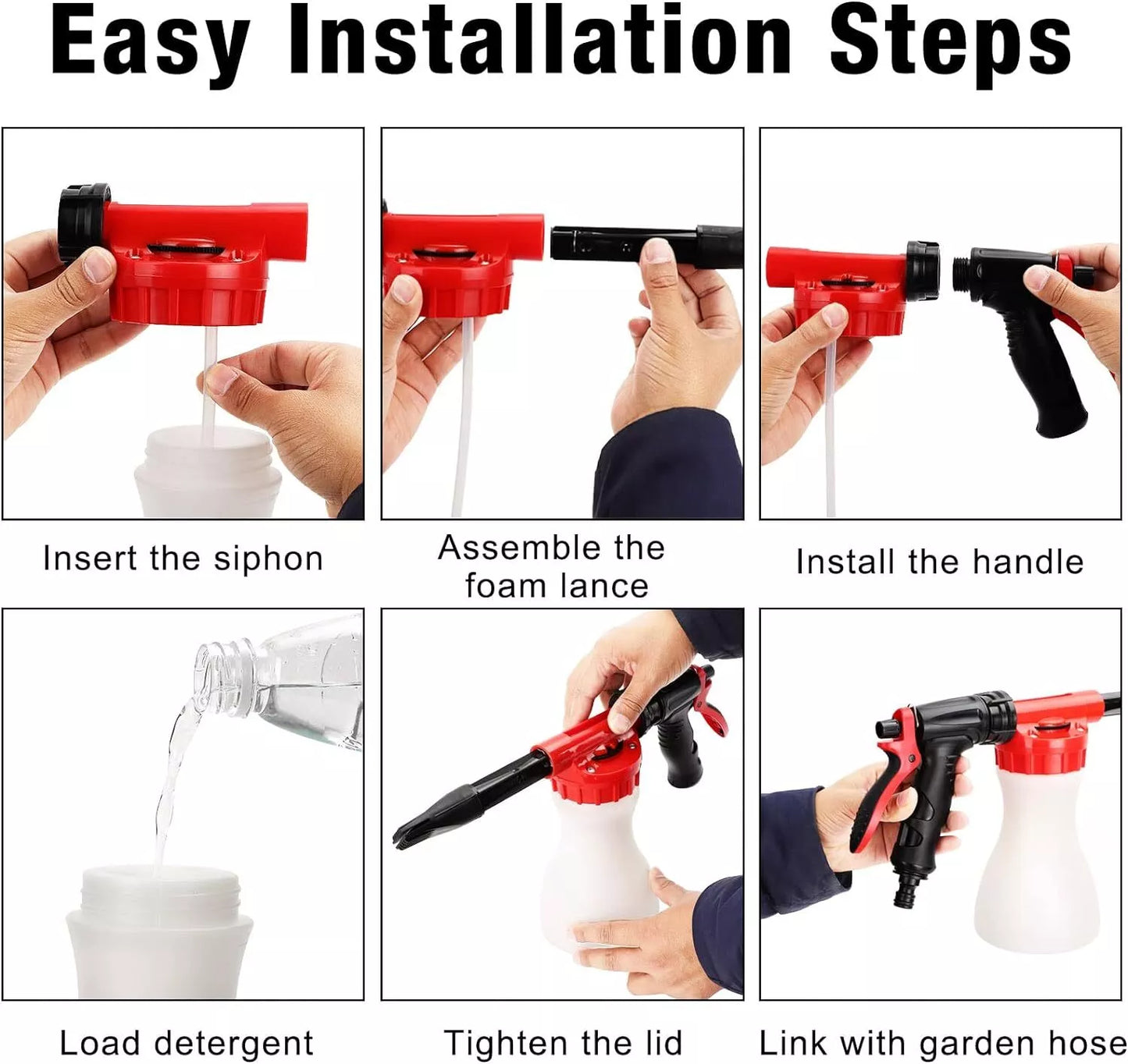 High-Pressure Foam Sprayer with Nozzle – Efficient Cleaning and Garden Gun for Home and Outdoor Use