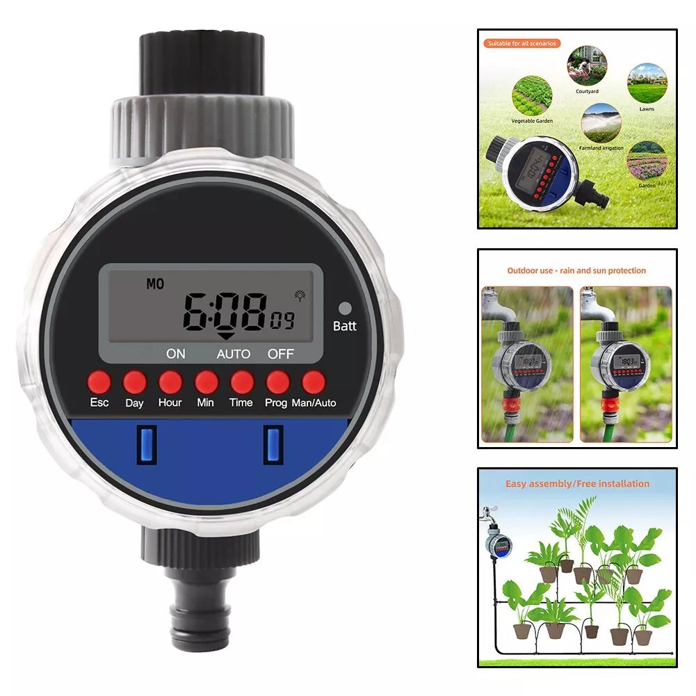 Digital Watering Timer with LCD Display – Automatic Watering Solution for Garden Plants and Efficient Garden Care