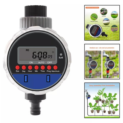 Digital Watering Timer with LCD Display – Automatic Watering Solution for Garden Plants and Efficient Garden Care