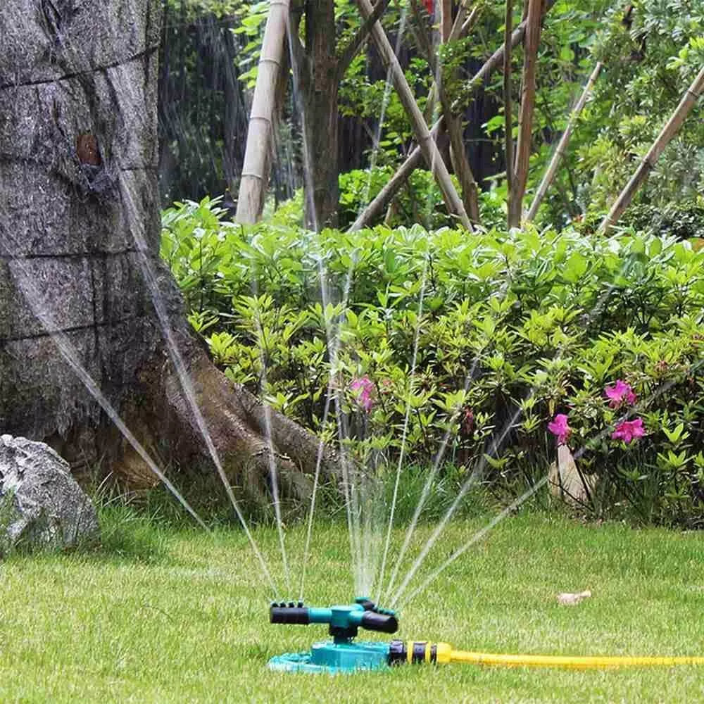 Adjustable Garden Sprinkler – 360° Rotating Spray System for Efficient Lawn Watering
