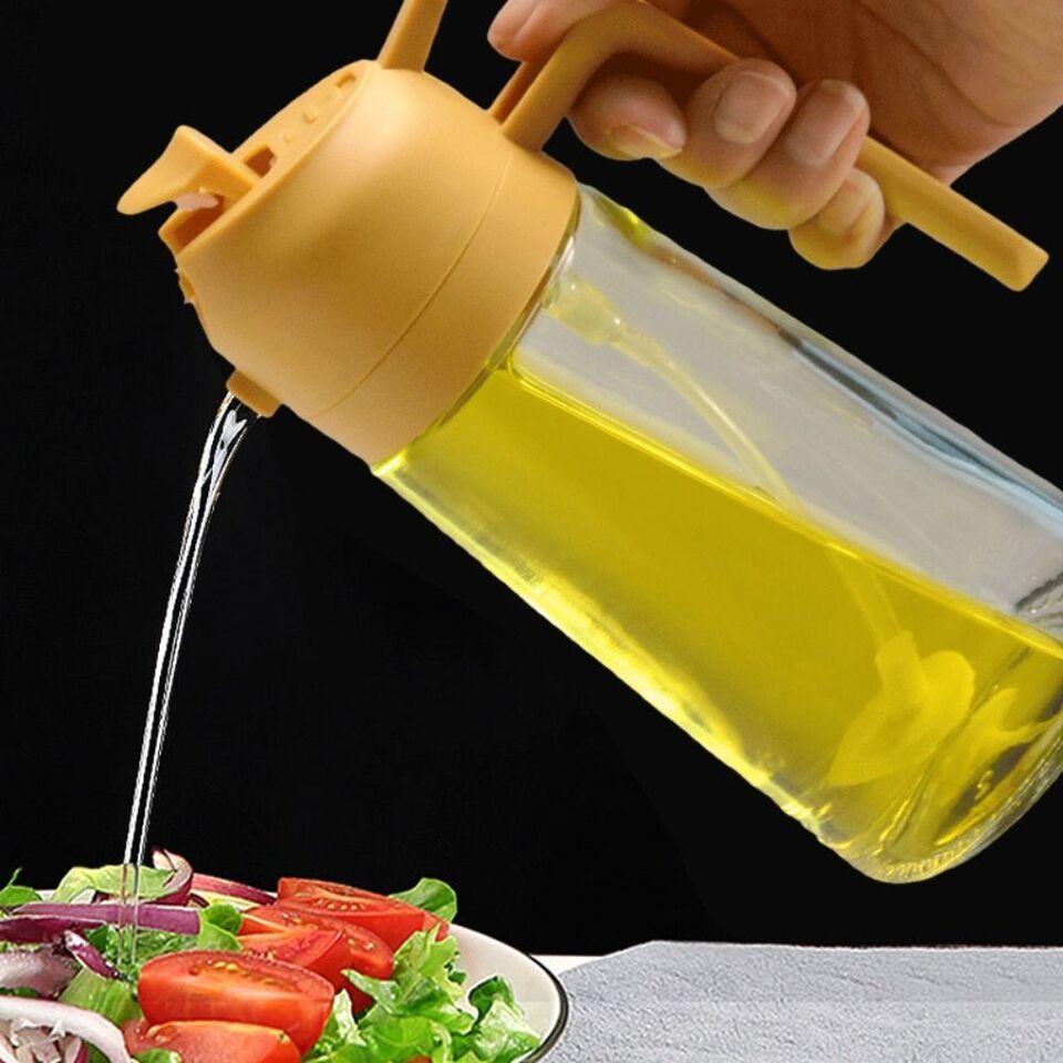 2-in-1 Oil Spray Bottle for Even Distribution
