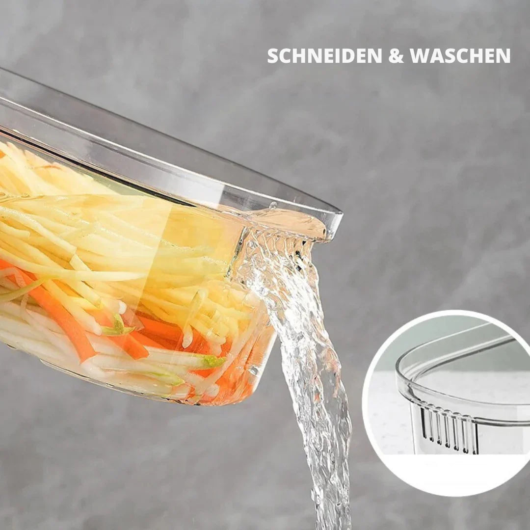 6-in-1 Vegetable Chopper Set – Stainless Steel Blades for Professional Cutting in Seconds