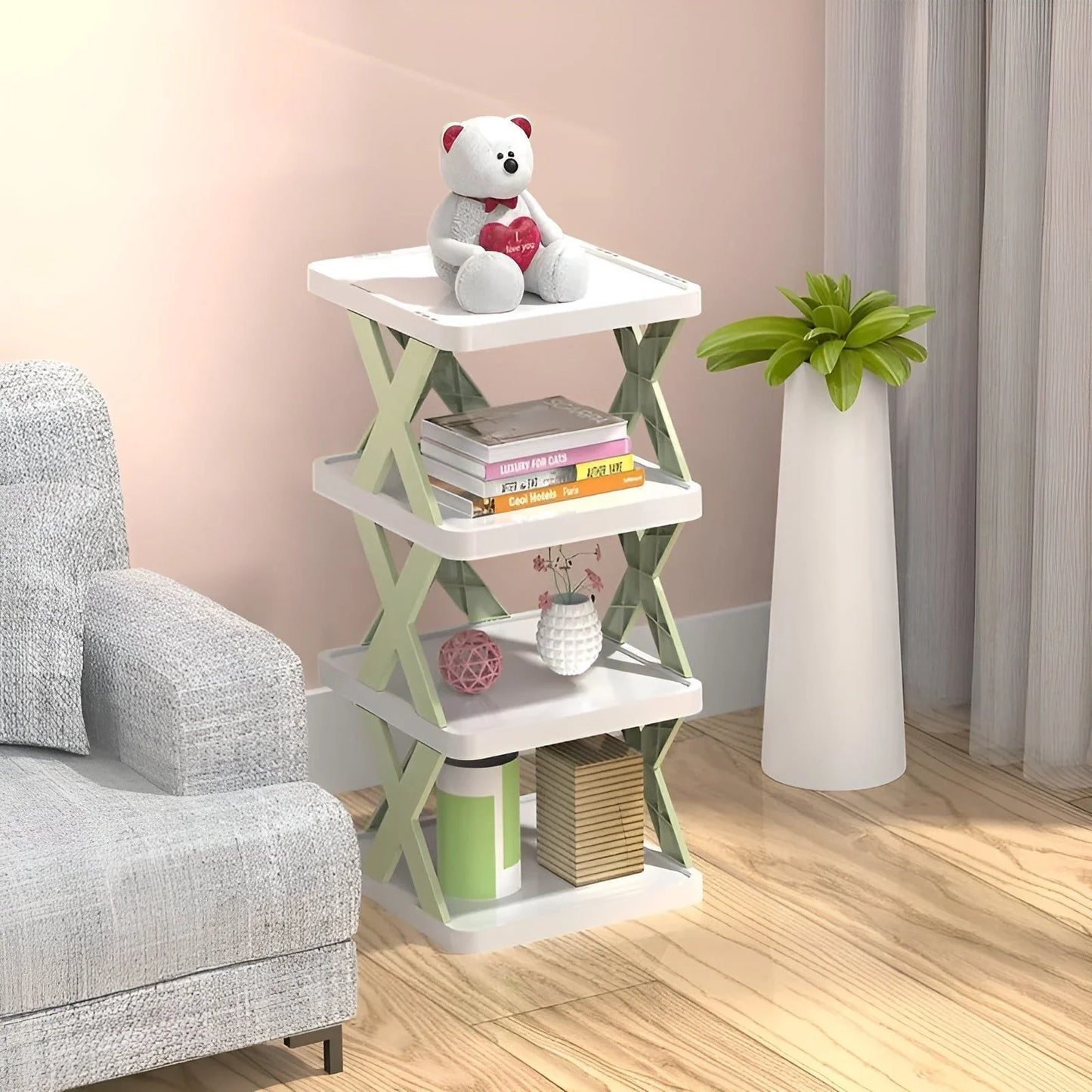 Foldable shoe rack for efficient use of space