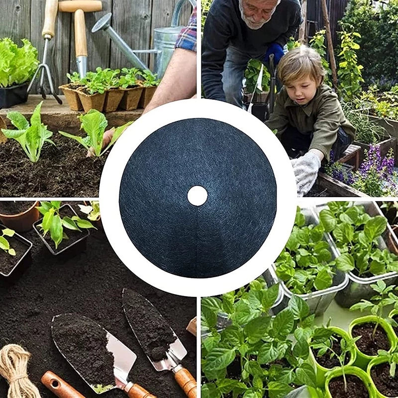 Breathable Weed Control Tree Ring Mat – Root Protection Mat for Garden and Plant Care