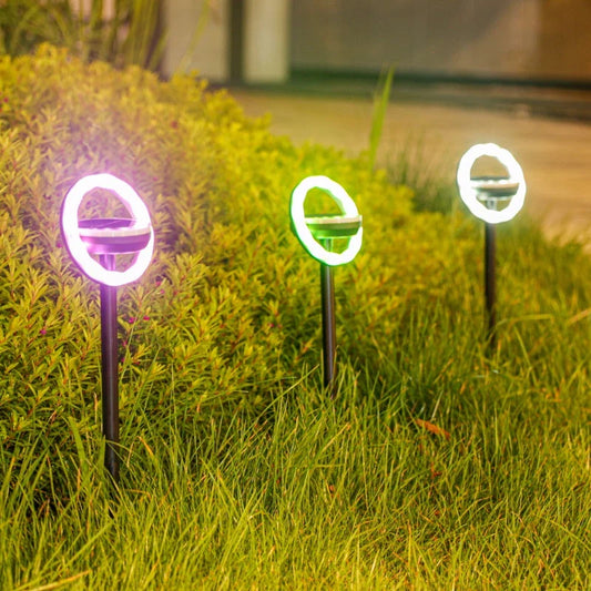 Solar LED Garden Lights with Color Change – Decorative Ground Spotlights for Garden, Terrace, and Outdoor Area