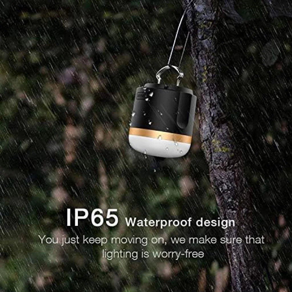 LED Camping Lamp with Power Bank – Rechargeable Outdoor-Ready Lamp