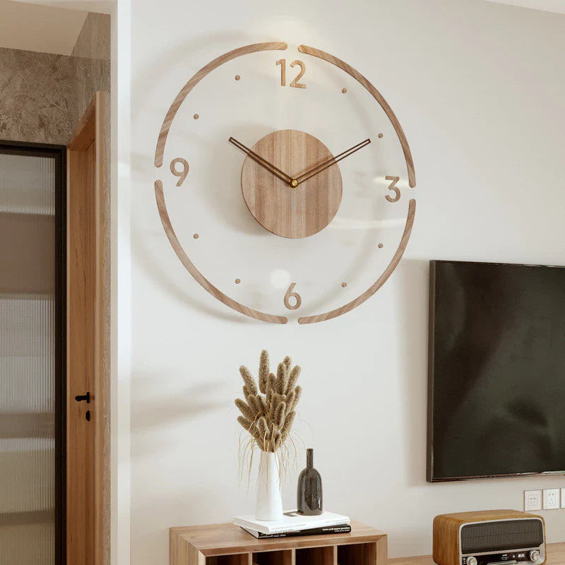 Nordic Wall Clock in Wooden Design – Modern Sense of Time for Your Home
