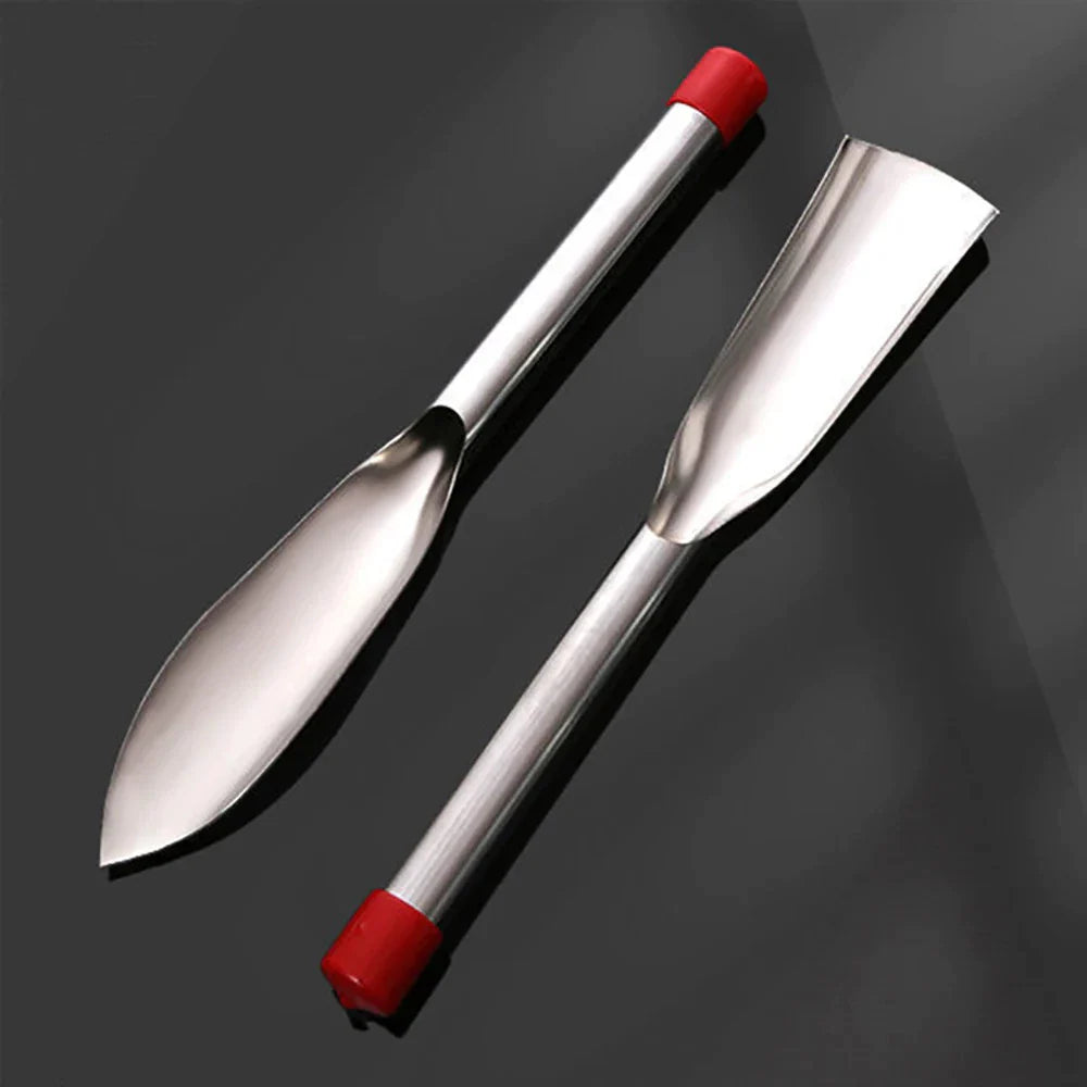 Stainless Steel Weed Puller With Wooden Handle – Sturdy Digging Tool For The Garden