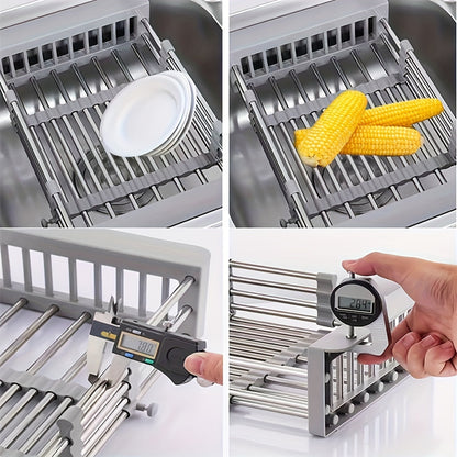 Expandable Sink Drying Rack – Practical Dish and Vegetable Drainer