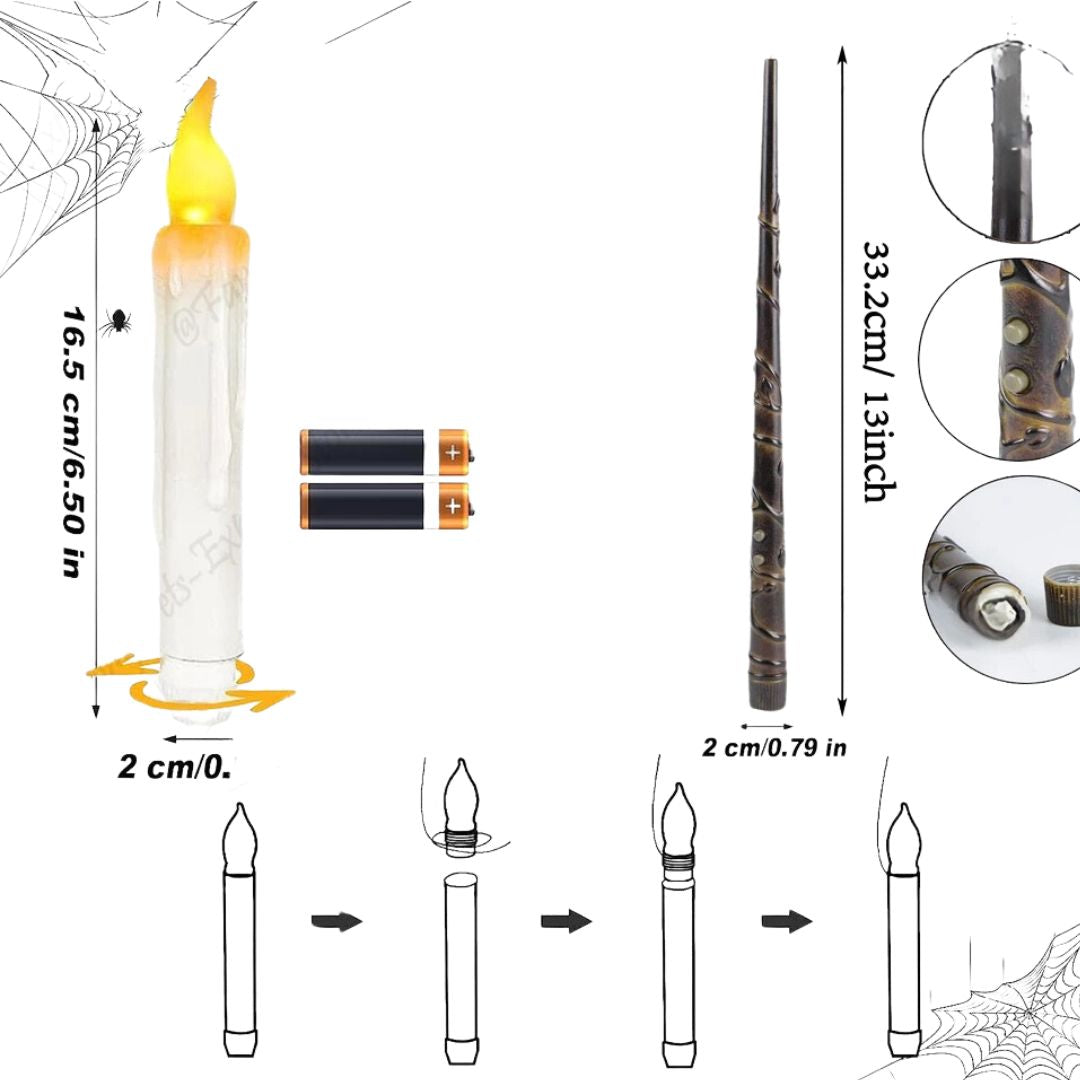 LED Magic Wand Candle Lights for a Magical Atmosphere