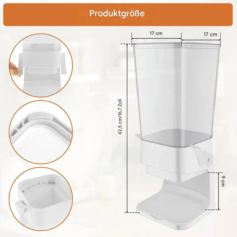Vertical Food Dispenser for Dry Foods and Snacks
