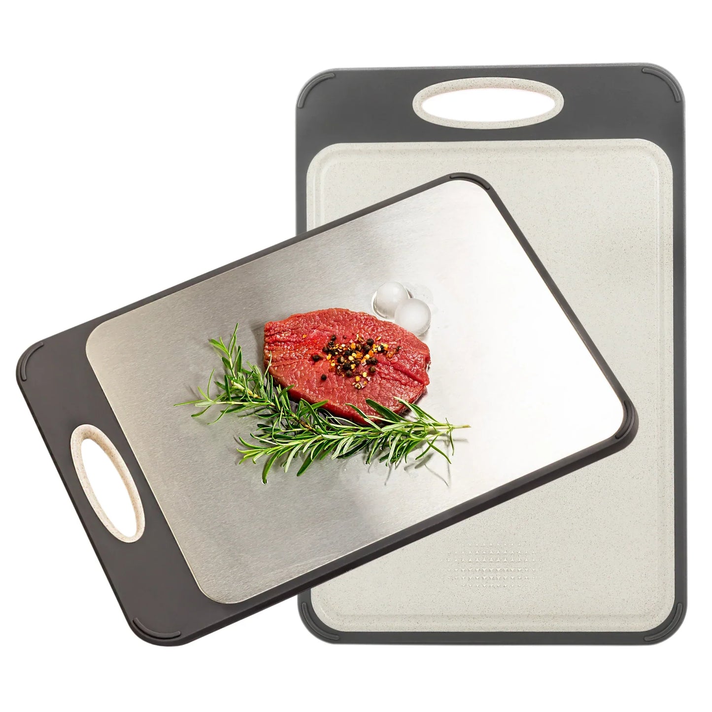 Non-Slip Stainless Steel Cutting Board with Hygienic Function for Precise Cutting
