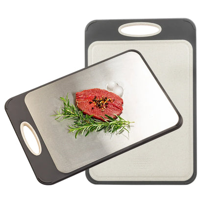 Non-Slip Stainless Steel Cutting Board with Hygienic Function for Precise Cutting
