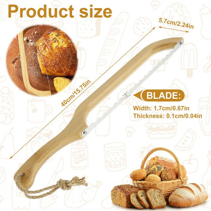 Sharp Bread Knife with Ergonomic Handle for Even Slices