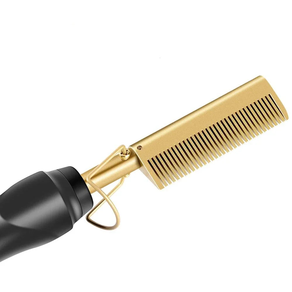 Easy Hair – Professional Hair Straightening Set with Gold Comb