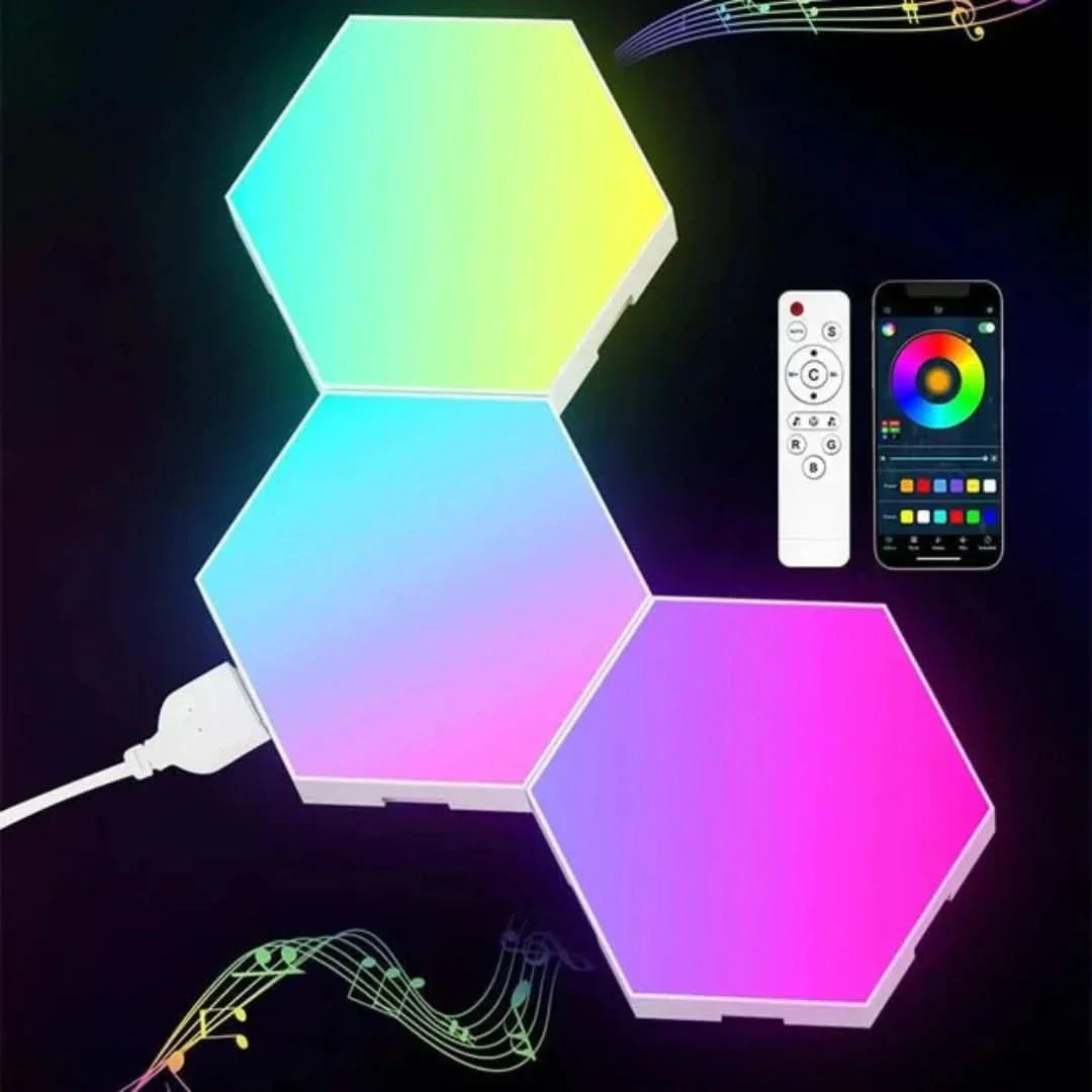 Interactive LED Wall Panels with RGB Color Control and Music Synchronization