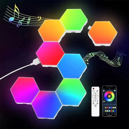 Interactive LED Wall Panels with RGB Color Control and Music Synchronization