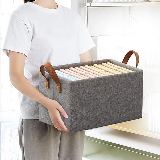 Versatile Foldable Storage Box for Clothes and Textiles