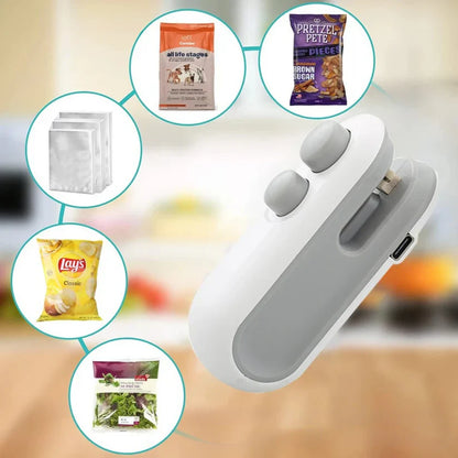 Mini Sealing Device 2-in-1 for Freshness and Protection