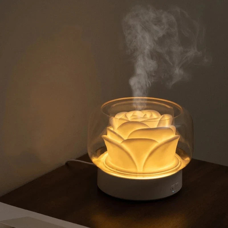Elegant Ultrasonic Humidifier with LED – Aroma Diffuser for Pleasant Indoor Air