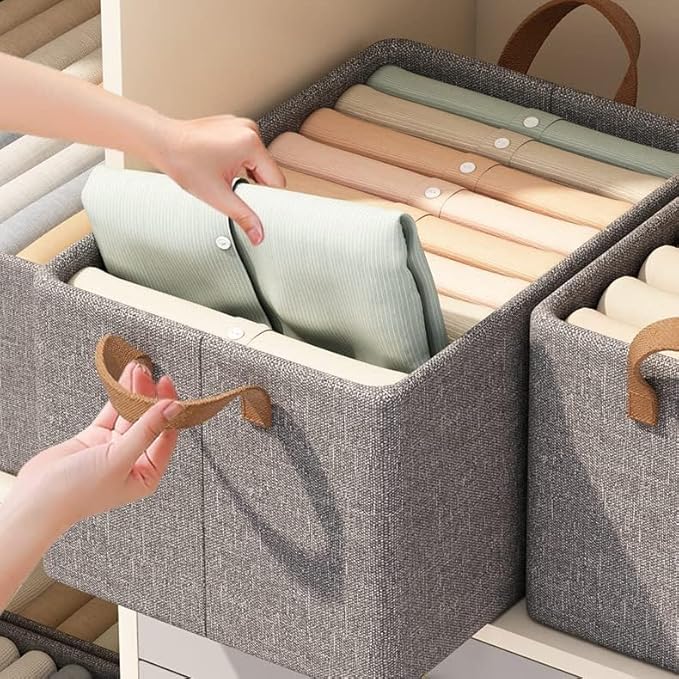 Versatile Foldable Storage Box for Clothes and Textiles