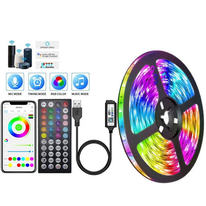 Color-Changing LED Strip with USB Connection for Ambient Lighting