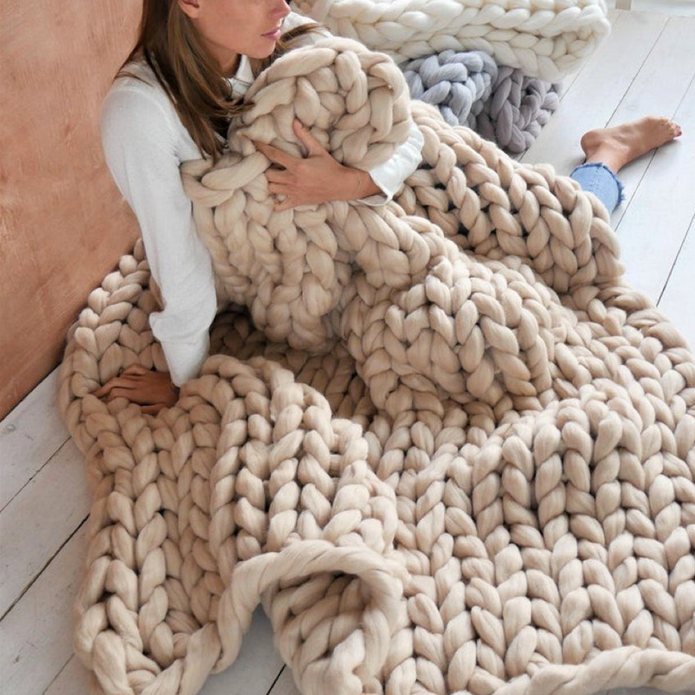 Soft XXL Knitted Blanket for Cozy Evenings – Perfect Comfort and Warmth