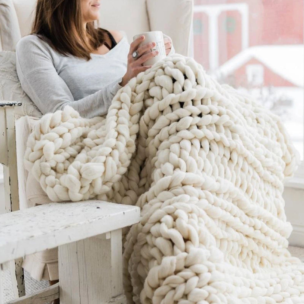 Soft XXL Knitted Blanket for Cozy Evenings – Perfect Comfort and Warmth