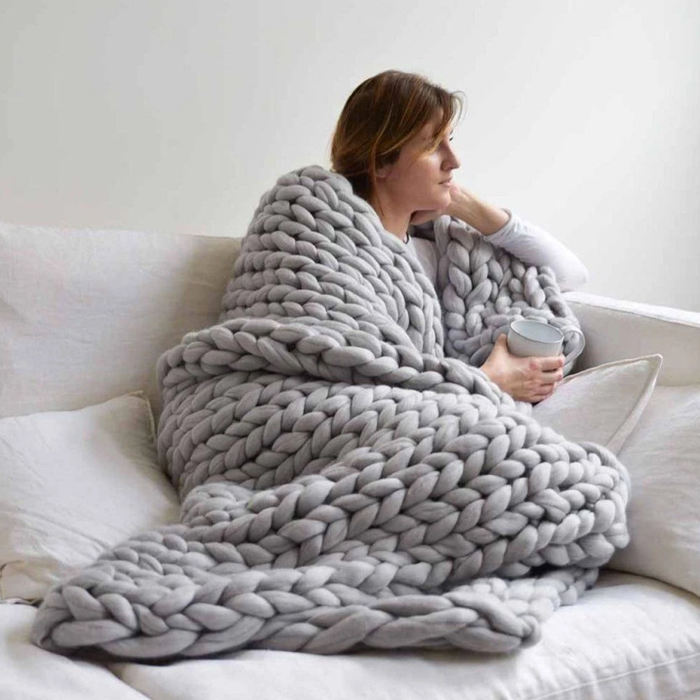 Soft XXL Knitted Blanket for Cozy Evenings – Perfect Comfort and Warmth